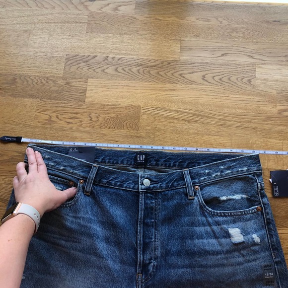 GAP Distressed Boyfriend Jeans Plus Size 18/34 NWT - Picture 10 of 12